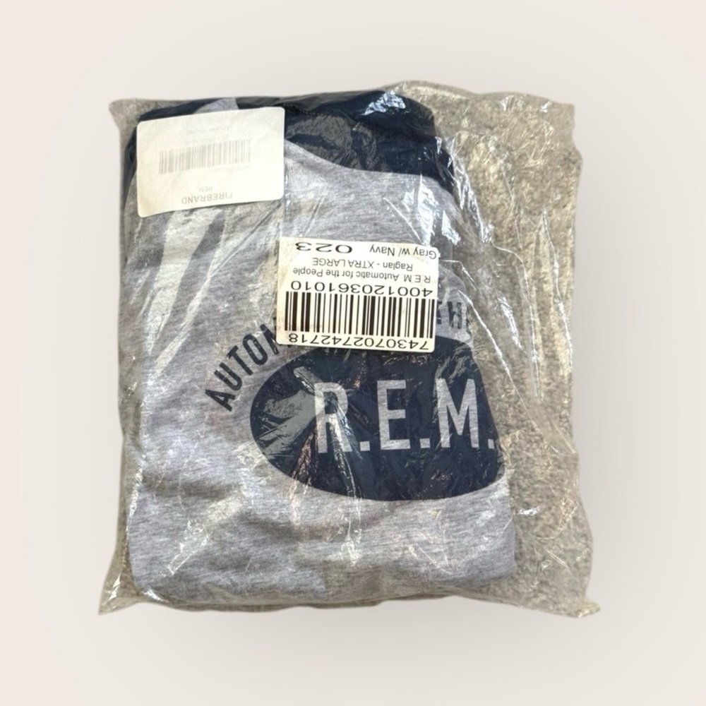 R.E.M. “Automatic for the People” Raglan Quarter Sleeve Band Tee NWT XL - Picture 6 of 6